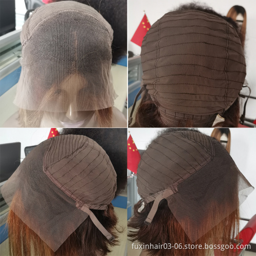 10 12 14 16 Inch Short Highlight Honey Blonde Blunt Cut Bob wig 13x6 Pre Plucked Ombre Straight Bob 150 Transparent Lace Wig